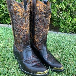 Vintage Leather Cowboy Boots